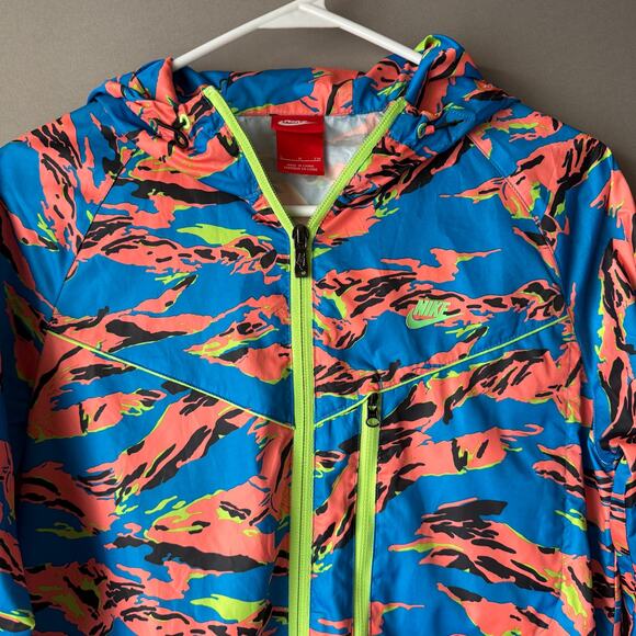 Nike sz S‎ Windbreaker Jacket Blue Orange - Picture 2 of 9